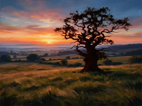 Landscape: Golden Hour Oak
